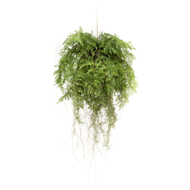 Afbeelding laden in galerijviewer, Emerald Emerald Kunstvaren hangend met wortels 55 cm
