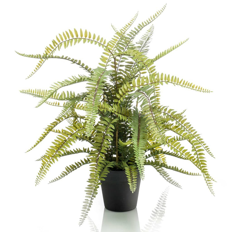 Afbeelding laden in galerijviewer, Emerald kunstplant in kunststof pot bostonvaren 70 cm
