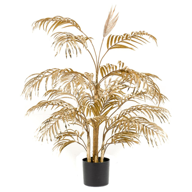 Afbeelding laden in galerijviewer, Emerald kunstplant areca palmboom 105 cm goudkleurig
