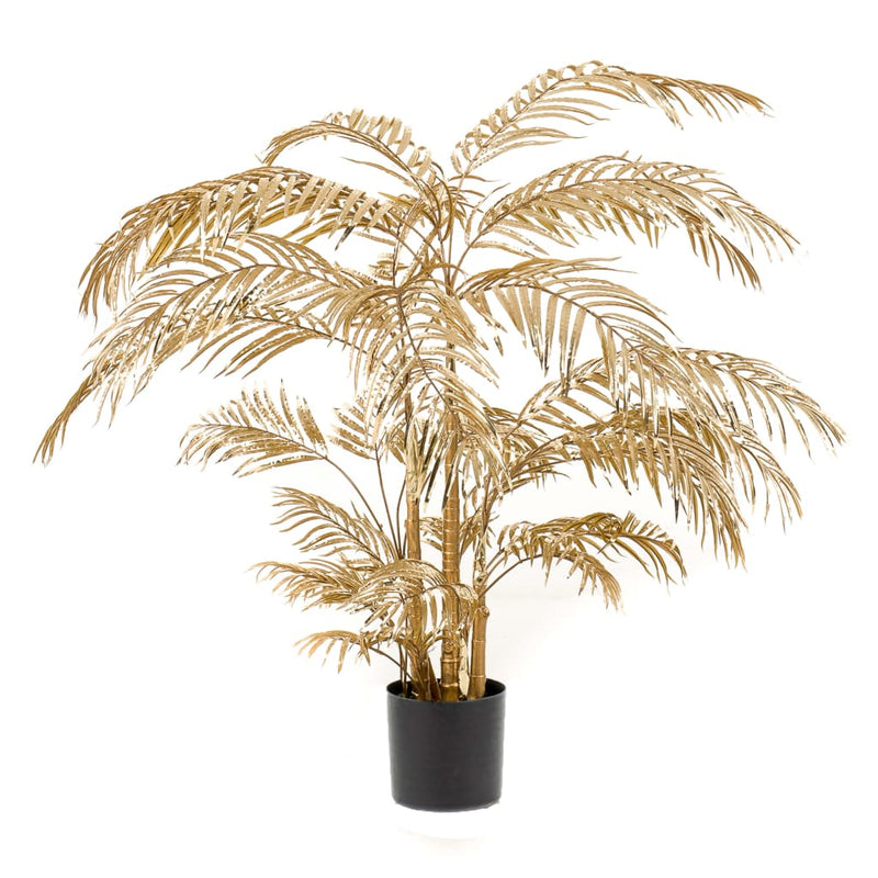 Afbeelding laden in galerijviewer, Emerald kunstplant goudpalm 145 cm goudkleurig
