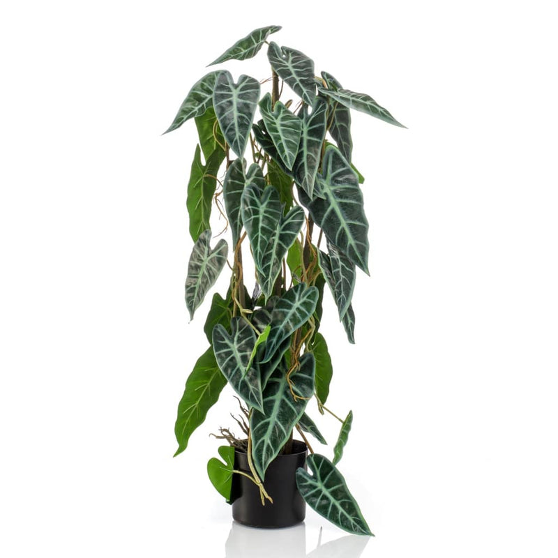 Afbeelding laden in galerijviewer, Emerald kunstplant in pot alocasia 75 cm
