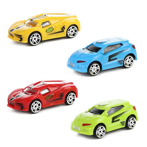 Toi-toys turbo racers verzamelkoffer + 4 auto #039;s + speelposter