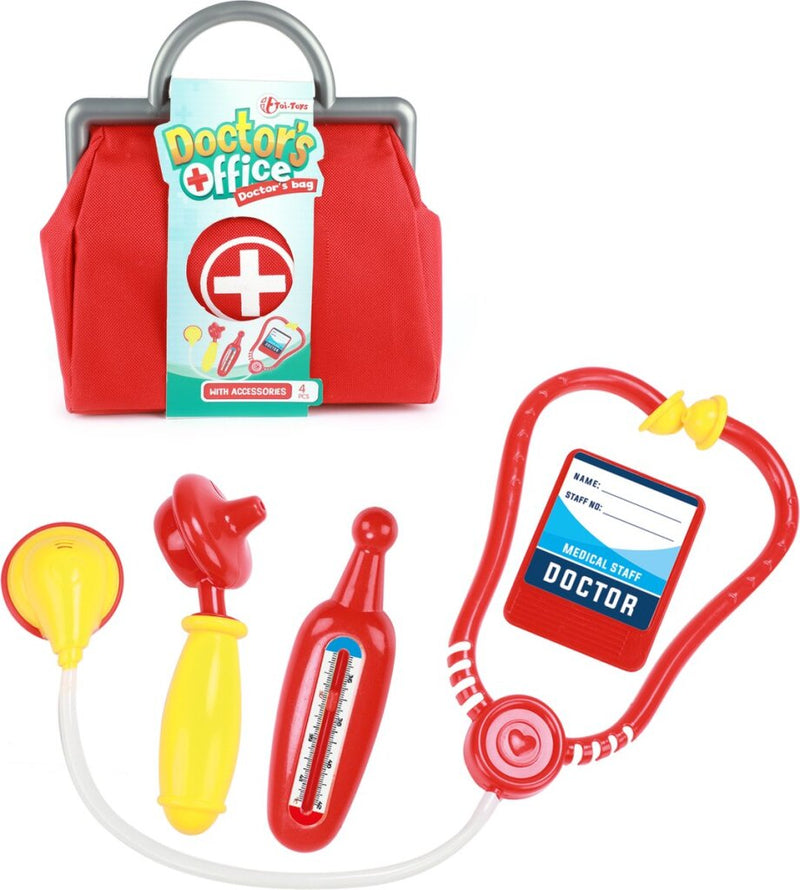 Afbeelding laden in galerijviewer, Toi-toys doktersset in tas met spuit en thermometer
