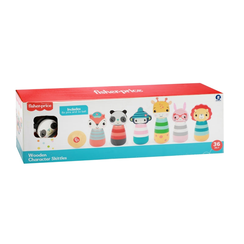 Afbeelding laden in galerijviewer, Fisher price houten kegelspel dieren
