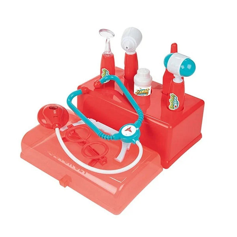 Afbeelding laden in galerijviewer, Toi-toys dokterskoffer rood met accessoires, 7dlg.
