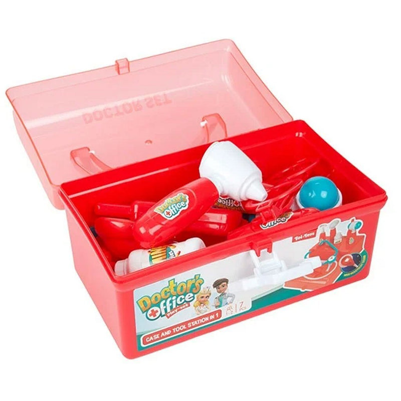 Afbeelding laden in galerijviewer, Toi-toys dokterskoffer rood met accessoires, 7dlg.
