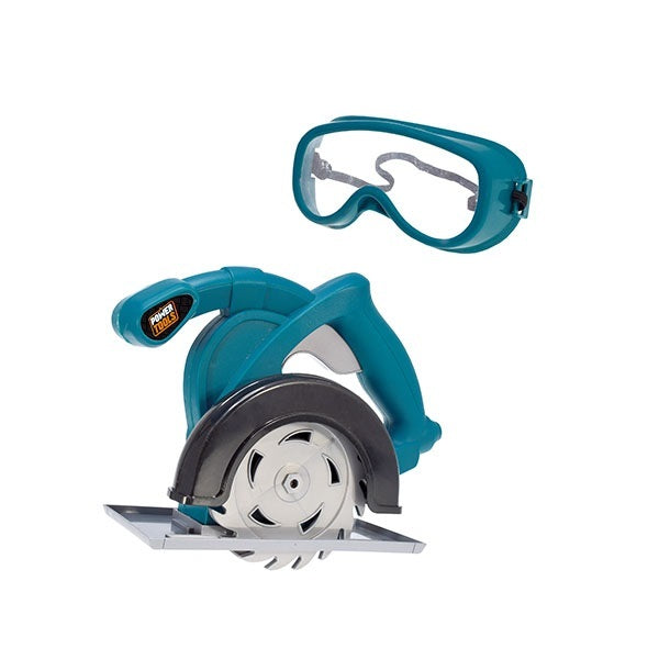 Afbeelding laden in galerijviewer, Jonotoys power tools cirkelzaag met veiligheidsbril
