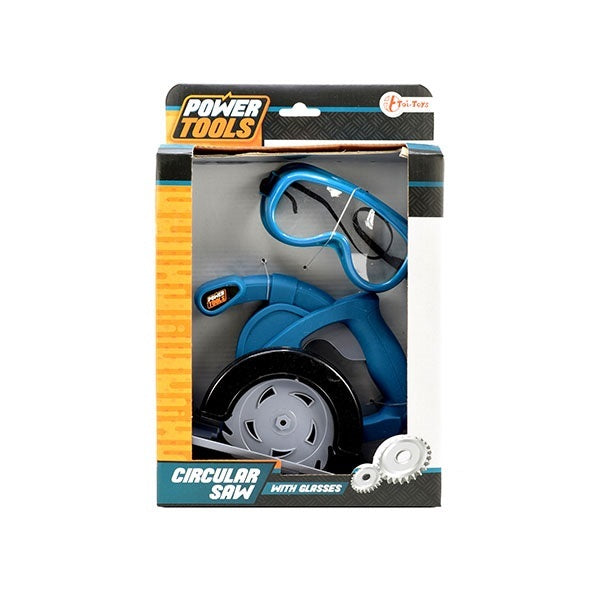 Afbeelding laden in galerijviewer, Jonotoys power tools cirkelzaag met veiligheidsbril
