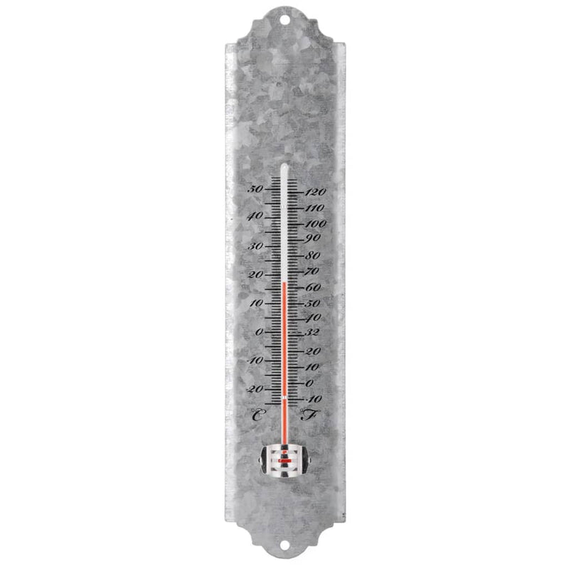 Afbeelding laden in galerijviewer, Esschert design wandthermometer 30 cm schrootzink oz10
