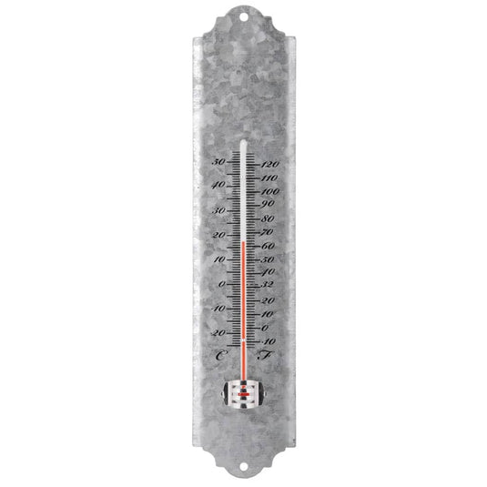 Esschert design wandthermometer 30 cm schrootzink oz10