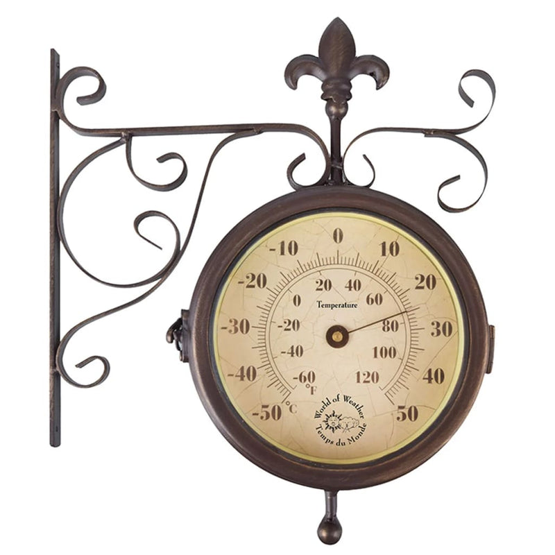Afbeelding laden in galerijviewer, Esschert design stationsklok met thermometer tf005
