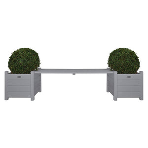Esschert design bank met plantenbak grijs cf33g