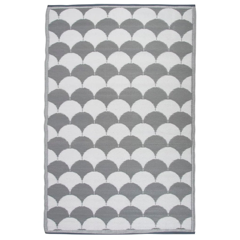 Afbeelding laden in galerijviewer, Esschert Design Esschert Design Buitenkleed 180x121 cm grijs en wit OC24
