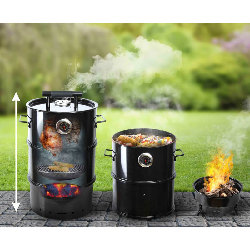 Afbeelding laden in galerijviewer, Esschert Design Esschert Design BBQ-roker tonvormig S FF427
