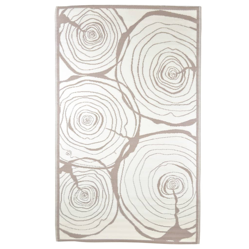Afbeelding laden in galerijviewer, Esschert design buitenkleed jaarringen 240x150 cm
