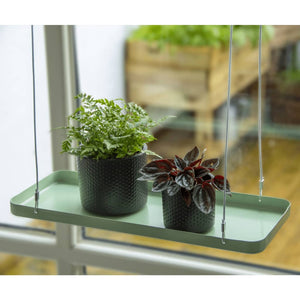 Esschert design plantenblad hangend rechthoekig s groen