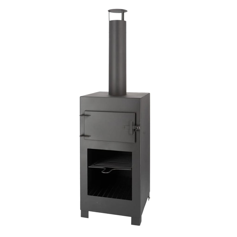Afbeelding laden in galerijviewer, Esschert design terraskachel met pizzaoven zwart
