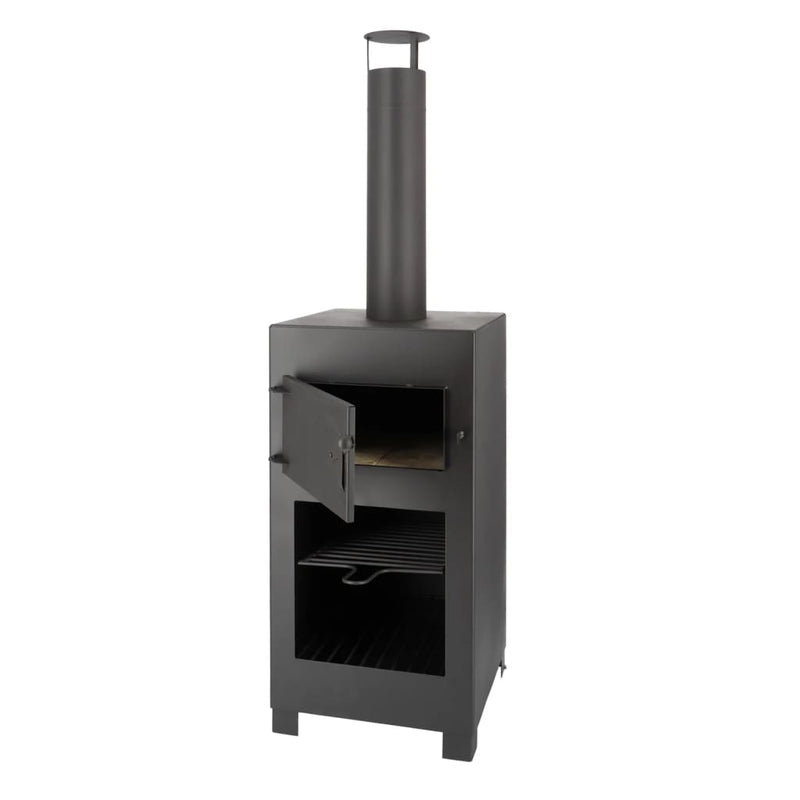 Afbeelding laden in galerijviewer, Esschert design terraskachel met pizzaoven zwart
