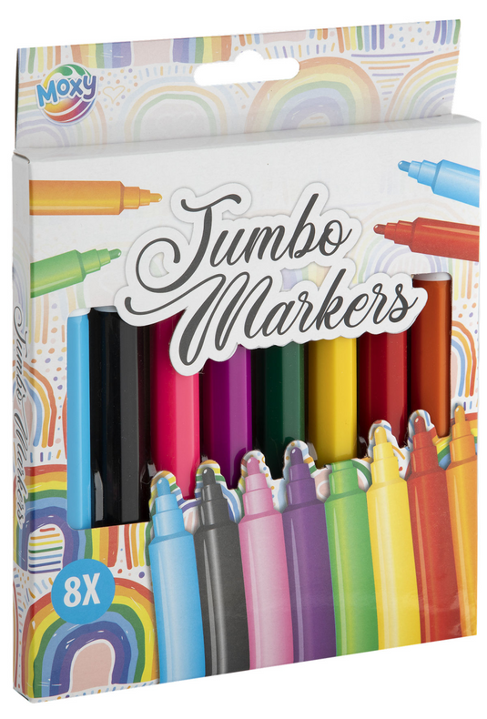 Moxy jumbo viltstiften 8 stuks