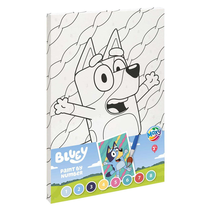Afbeelding laden in galerijviewer, Moxy bluey schilderen op nummer canvas 30x20cm
