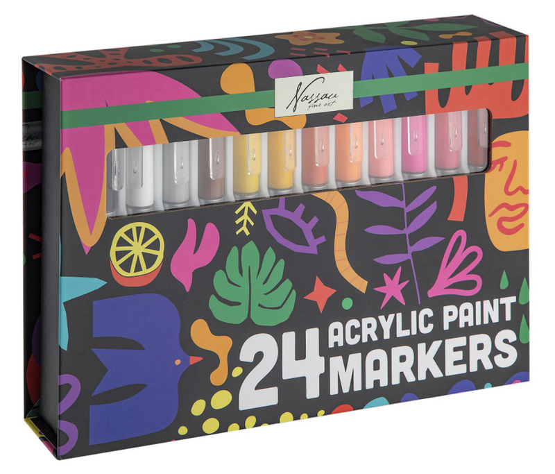 Afbeelding laden in galerijviewer, Creative craft group nassau grote acryl verfmarkers - 24st.
