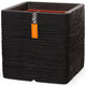 Capi plantenbak nature rib vierkant 30x30 cm zwart kblr902