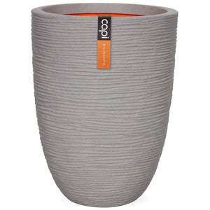 Capi Capi Bloempot Nature Rib elegant laag 36x47 cm grijs