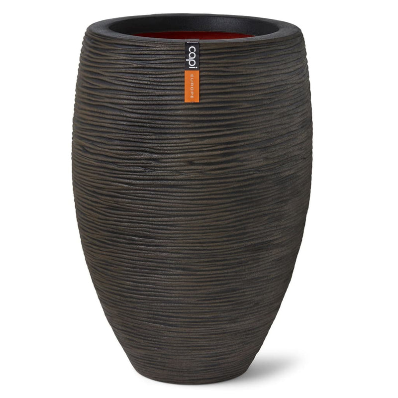 Afbeelding laden in galerijviewer, Capi Capi Bloempot Nature Rib elegant Deluxe 45x72 cm donkerbruin
