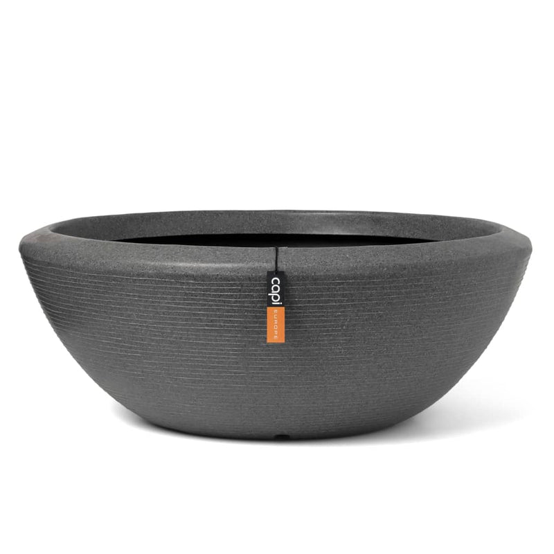 Afbeelding laden in galerijviewer, Capi bloempot arc granite laag 61x25 cm antracietkleurig
