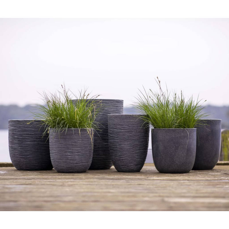 Afbeelding laden in galerijviewer, Capi plantenbak waste rib laag elegant 34x46 cm grijs
