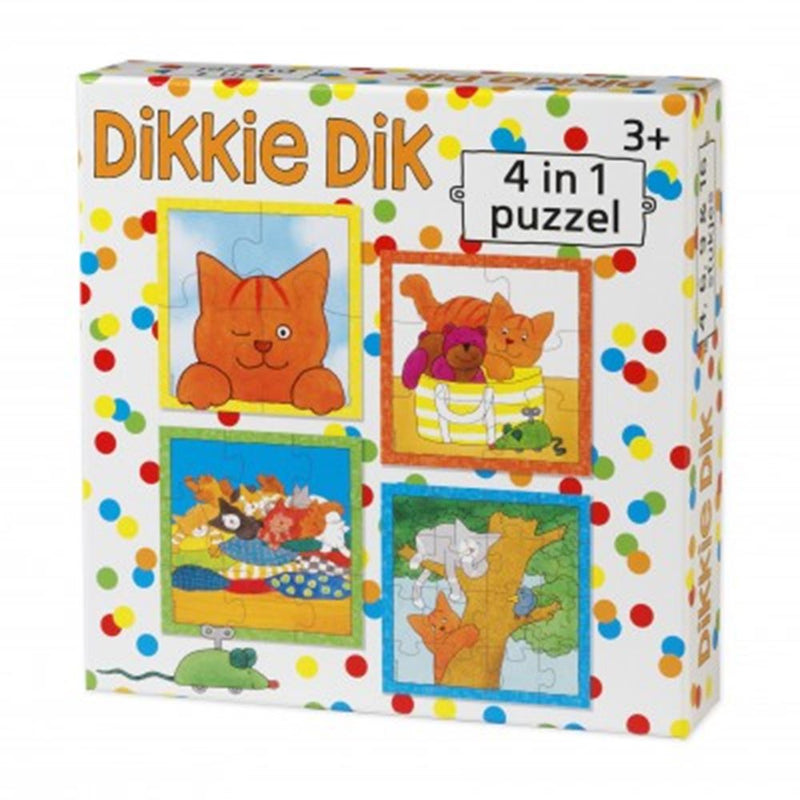 Afbeelding laden in galerijviewer, Bambolino dikkie dik puzzel 4 in 1. confetti 3+
