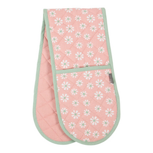 Linen and more lm ovenwant dubbel 18x85cm - daisy flowers roze