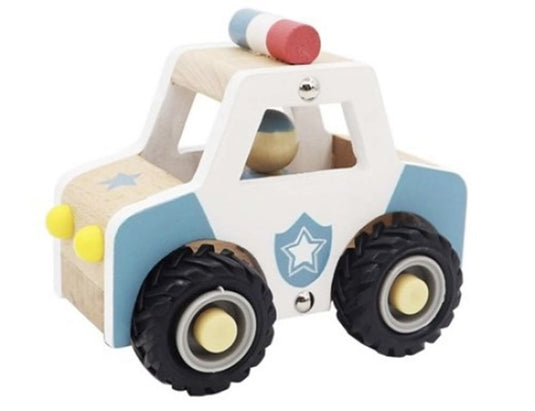 Houten politie auto. 3+