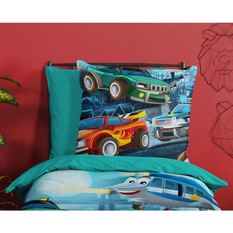 Afbeelding laden in galerijviewer, Good Morning Good Morning Kinderdekbedovertrek Race 135x200 cm
