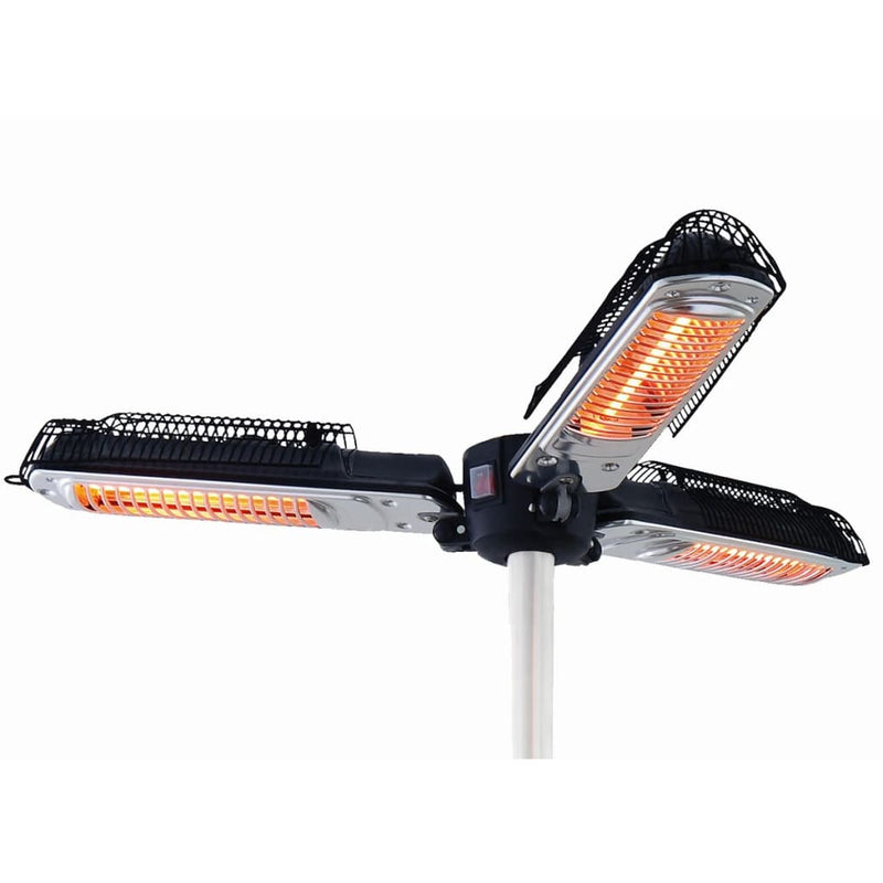 Afbeelding laden in galerijviewer, Sunred parasolverwarming 2000 w halogeen zwart en zilver ph10
