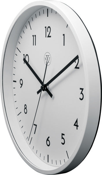 Afbeelding laden in galerijviewer, Nextime nxt easy big – wandklok – 30 cm – plastic – wit – stil
