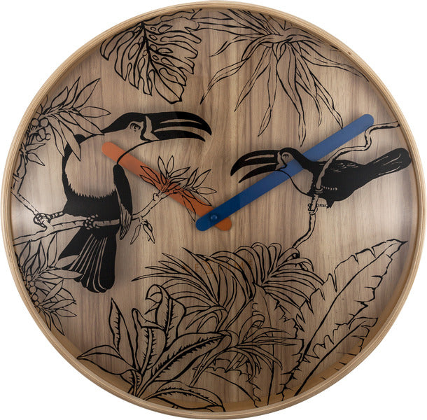 Afbeelding laden in galerijviewer, Nextime ne-3230 wandklok tropica ø40 hout
