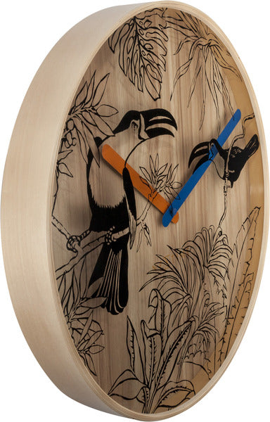 Afbeelding laden in galerijviewer, Nextime ne-3230 wandklok tropica ø40 hout
