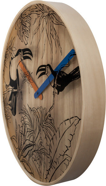 Afbeelding laden in galerijviewer, Nextime ne-3230 wandklok tropica ø40 hout
