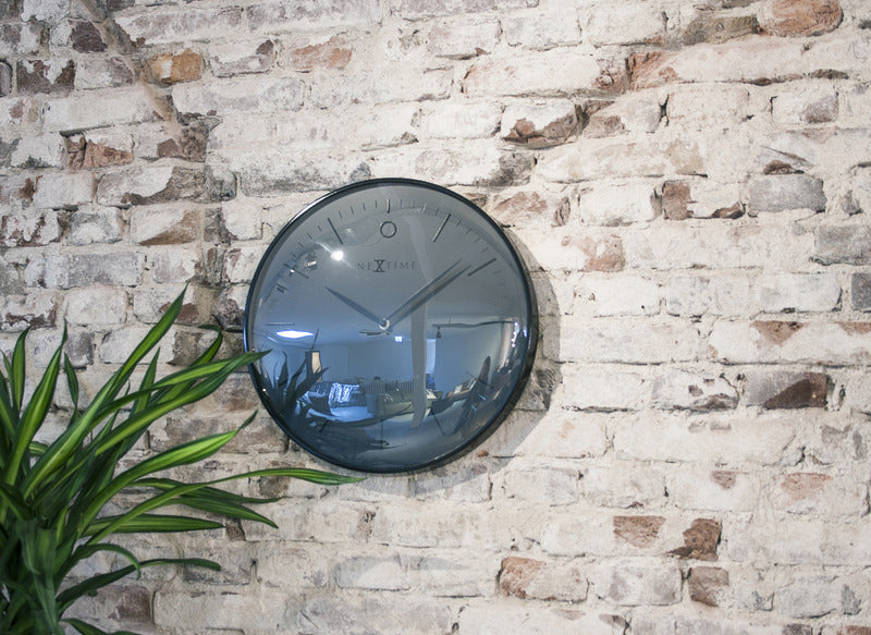 Afbeelding laden in galerijviewer, Nextime ne-3235zw wandklok glamour ø40 metaal zwart
