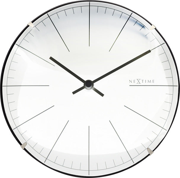 Afbeelding laden in galerijviewer, Nextime ne-3506wi wandklok big stripe ø20 glas wit
