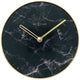 Nextime ne-5222zw tafelklok marble table dia 20cm glas zwart