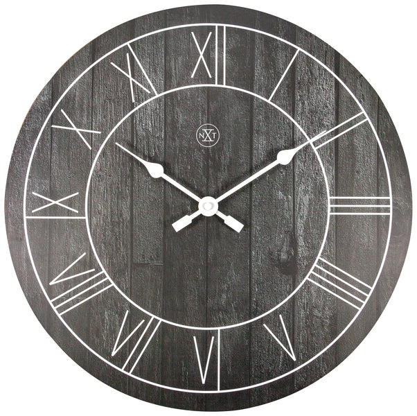 Afbeelding laden in galerijviewer, Nextime nx-7345zw wandklok nxt paul dia 40cm hout bruin
