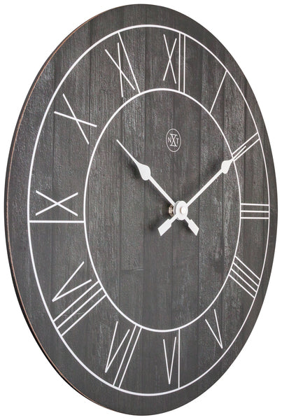 Afbeelding laden in galerijviewer, Nextime nx-7345zw wandklok nxt paul dia 40cm hout bruin
