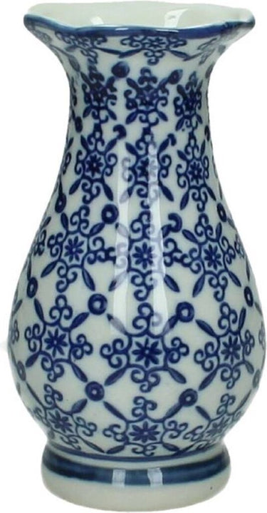Kersten Kersten Vaas Porcelein Blauw 8x8x15cm