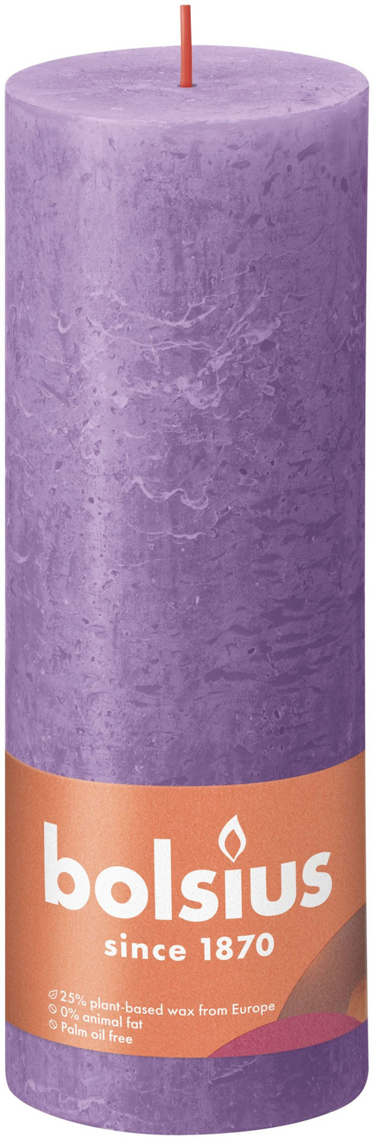 Bolsius stompkaars rustiek vibrant violet - 19 cm ø 7 cm