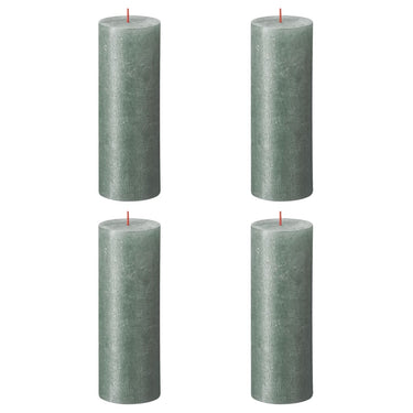 Bolsius Bolsius Stompkaarsen Shimmer 4 st rustiek 190x68 mm oxideblauw