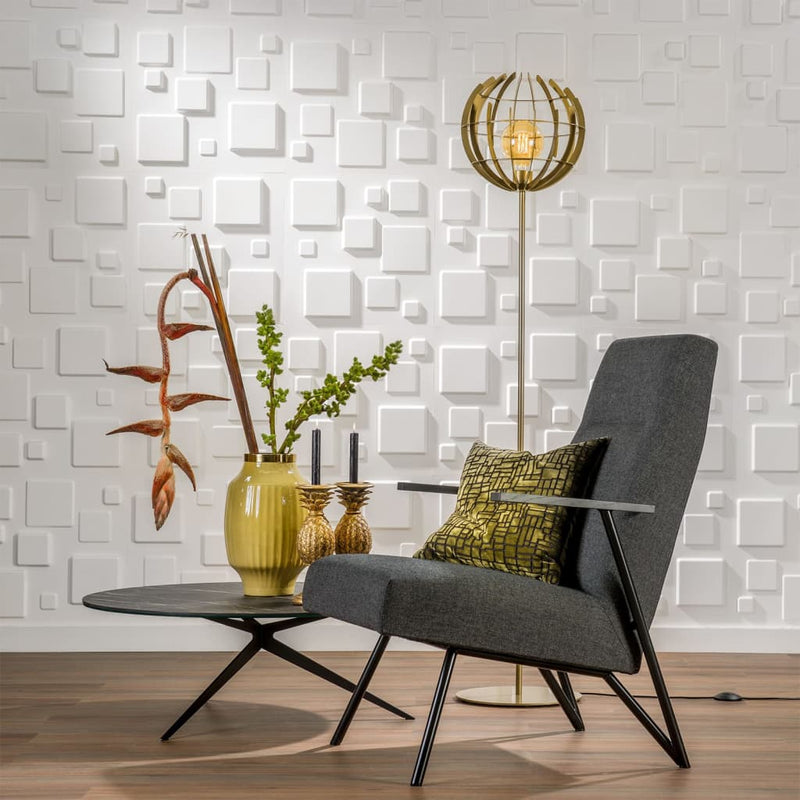 Afbeelding laden in galerijviewer, Wallart 12 st wandpanelen 3d ga-wa09 squares
