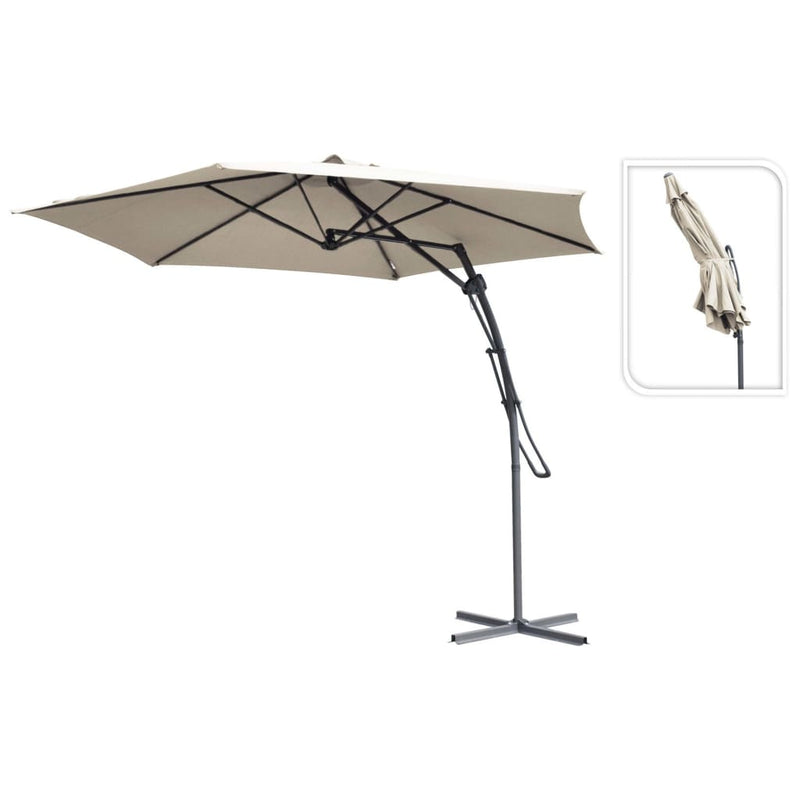 Afbeelding laden in galerijviewer, ProGarden ProGarden Zweefparasol 300 cm taupe
