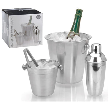 Excellent houseware 4-delige barset roestvrijstaal
